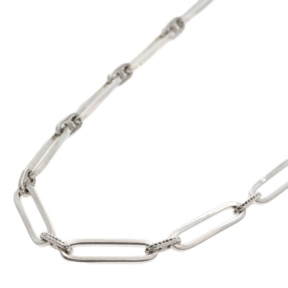 Hermes Vintage Link Necklace Silver