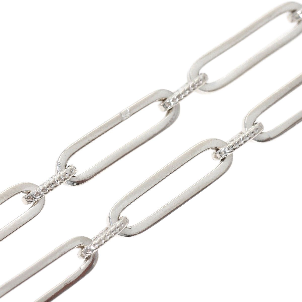 Hermes Vintage Link Necklace Silver — view 2
