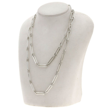 Hermes Vintage Link Necklace Silver — view 5