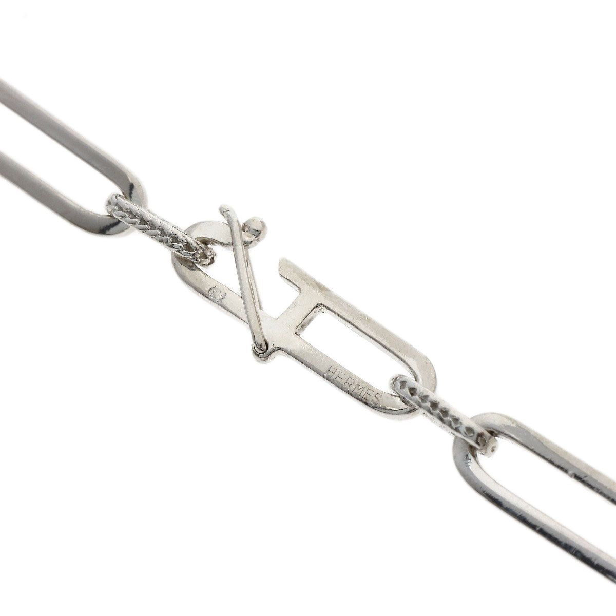 Hermes Vintage Link Necklace Silver — view 3