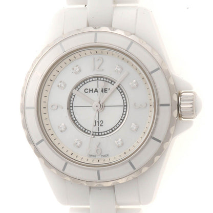 Chanel Watch White Ceramic Shell Quartz