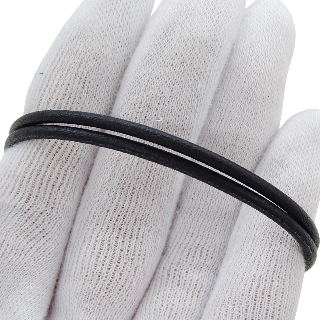 Louis Vuitton Bracelet Metal Leather LV Blue Noir — view 8