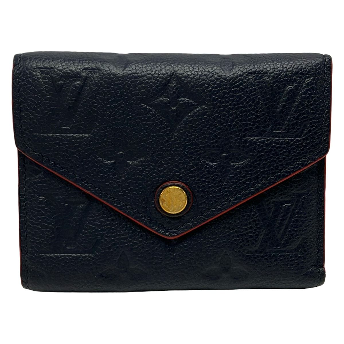 Louis Vuitton Trifold Wallet Monogram Empreinte Portefeuille Victorine Marine