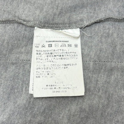 Moncler Rubber Logo Short Sleeve T-Shirt Gray Navy Cotton Nylon S — view 6