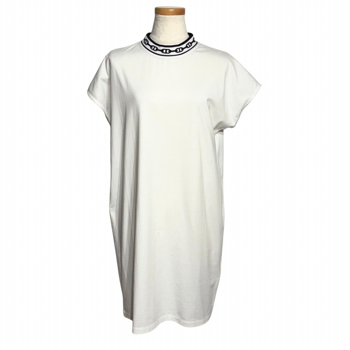 Hermes Chaine D'ancre Motif Dress White Cotton 34