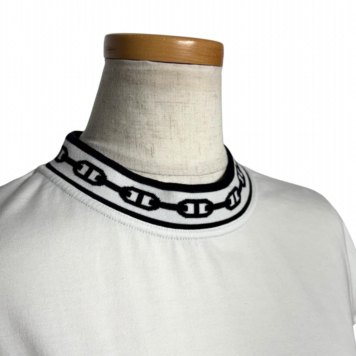 Hermes Chaine D'ancre Motif Dress White Cotton 34 — view 4