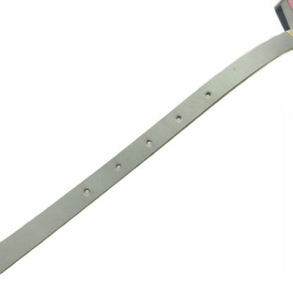 Louis Vuitton Ceinture Gray Narrow Belt Gold Logo Leather Silver — view 7