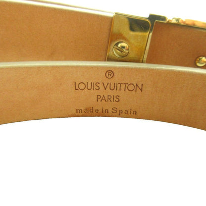 Louis Vuitton Ceinture Gray Narrow Belt Gold Logo Leather Silver — view 6