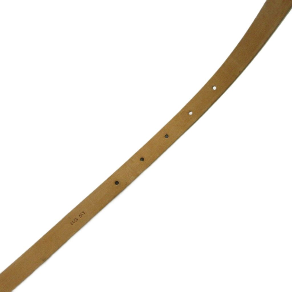 Louis Vuitton Ceinture Gray Narrow Belt Gold Logo Leather Silver — view 8