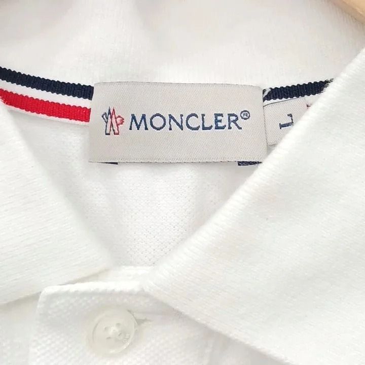 Moncler Polo Monica Corta Shirt Short Sleeve Logo Cotton White L — view 5
