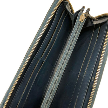 Chanel Wallet Quilted Dark Navy Zip Around Lambskin — view 3