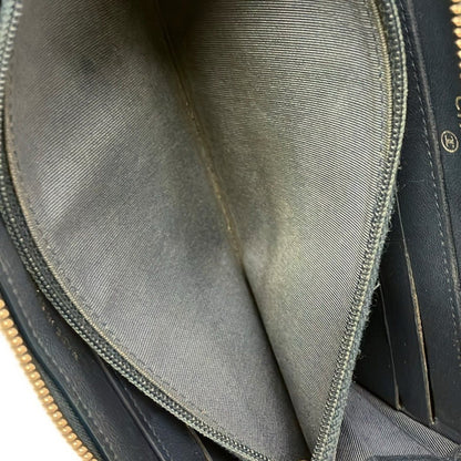Chanel Wallet Quilted Dark Navy Zip Around Lambskin — view 4