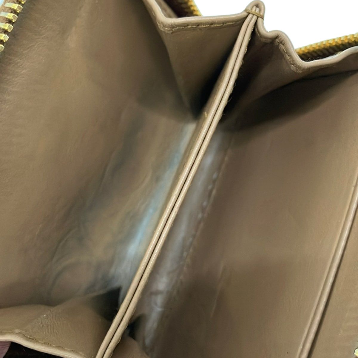 Prada Coin Purse Brown Zip Around Leather — view 3