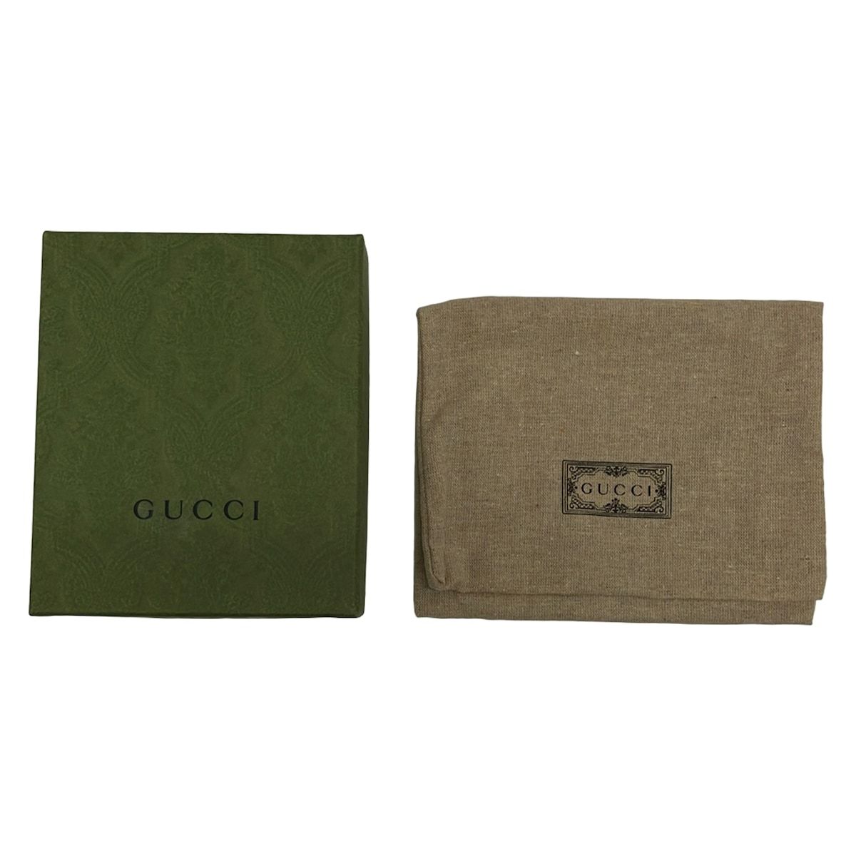 Gucci Bifold Wallet Beige Dark Brown Leather — view 7