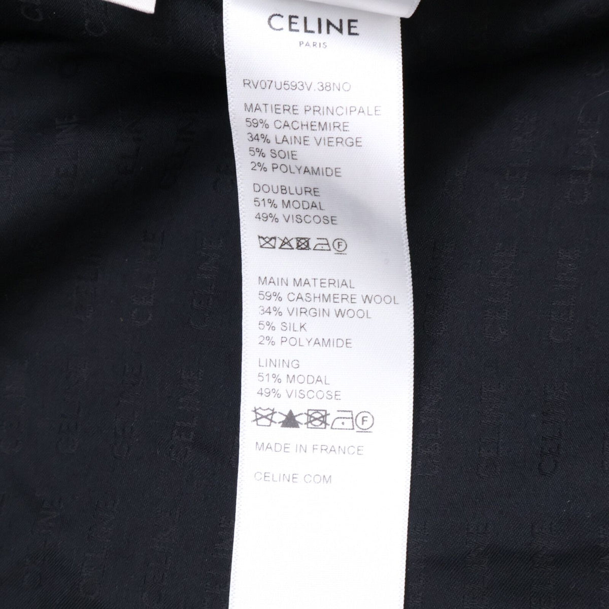 Celine Cashmere Silk Mixed Chasseur Jacket 38 — view 6