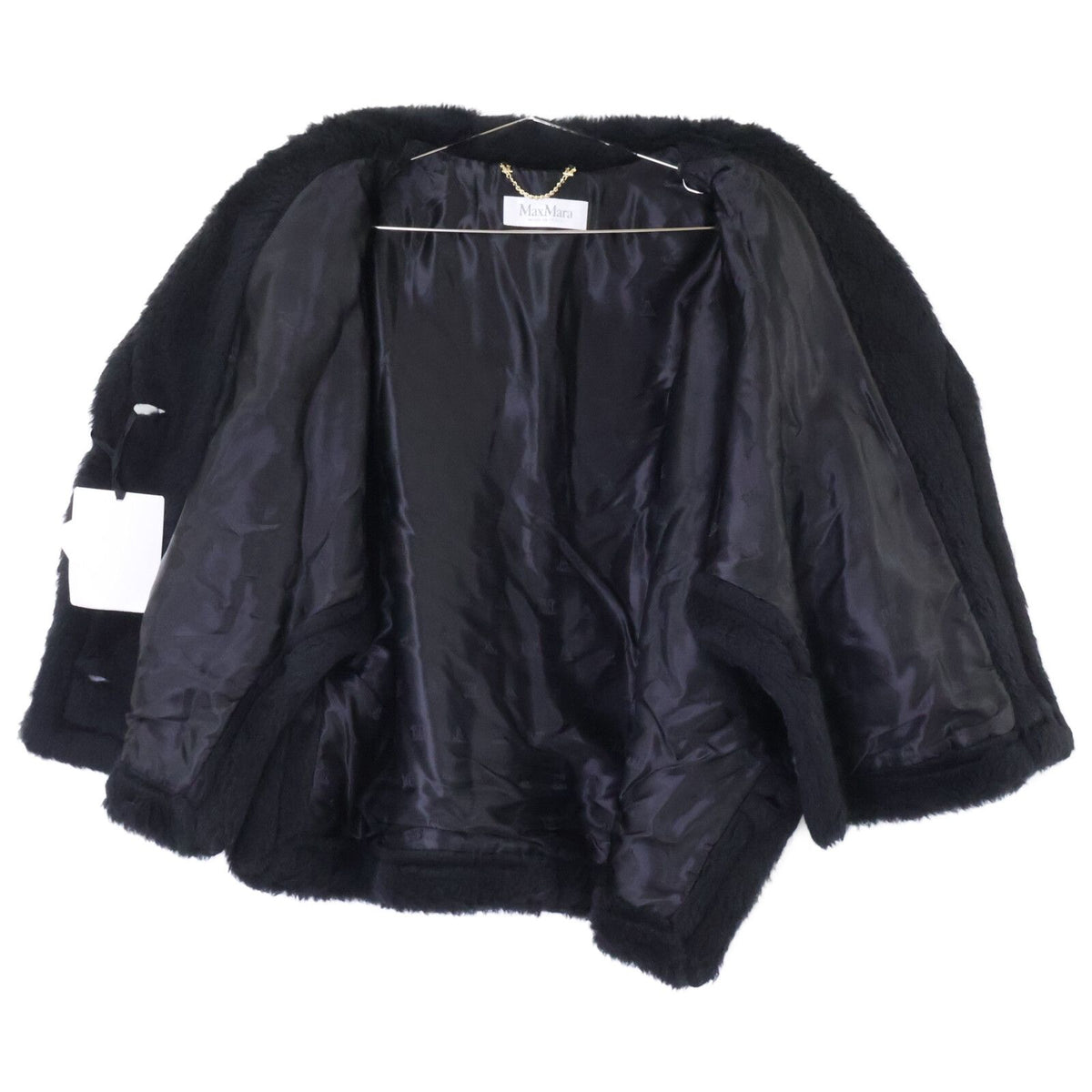 Max Mara Aleggio Alpaca Silk Blend Teddy Bear Cape SM — view 4