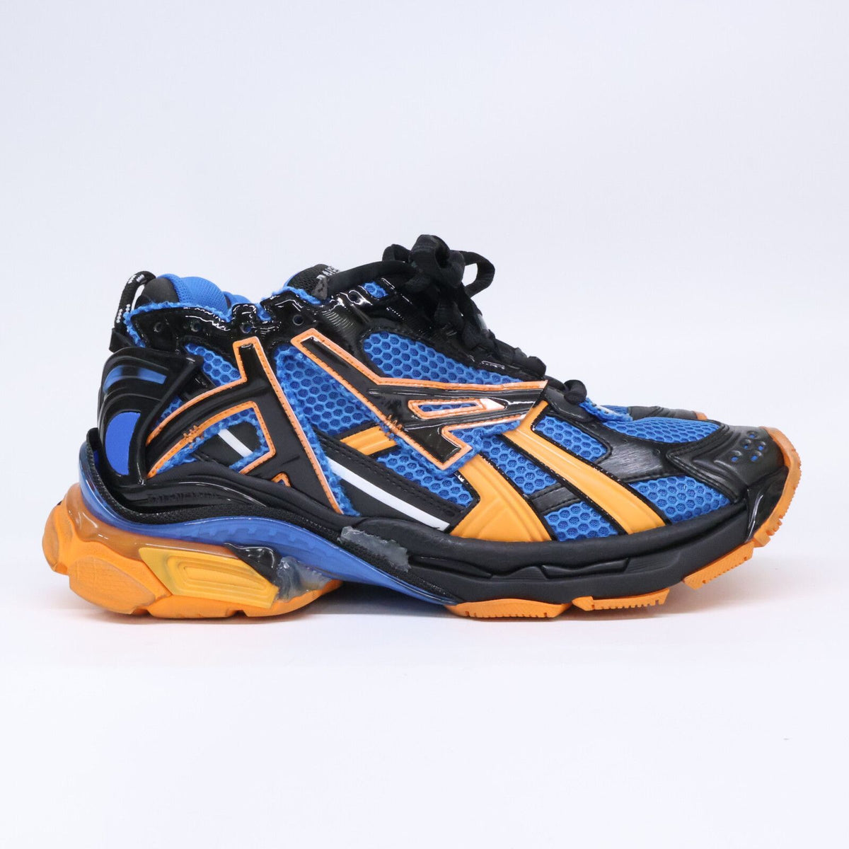 Balenciaga Runner Distressed Cutoff Mesh Sneakers — view 4