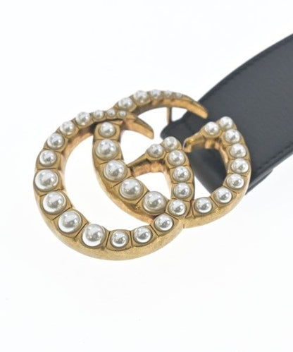 Gucci Pearl GG Marmont Belt Black — view 3
