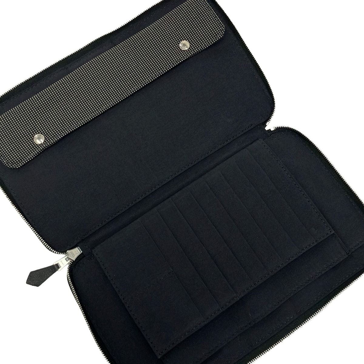 Hermes Wallet Herline Purse GM Gray Zip Around — view 3