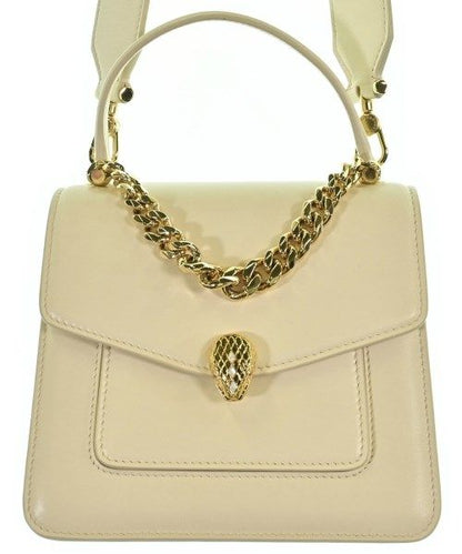 Bvlgari Serpenti Forever 2-Way Shoulder Bag Ivory