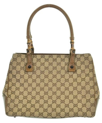 Gucci GG Canvas Handbag Bamboo Beige