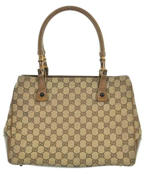 Gucci GG Canvas Handbag Bamboo Beige
