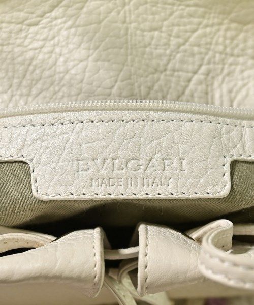 Bvlgari Leather 2-Way Shoulder Bag Ivory — view 5