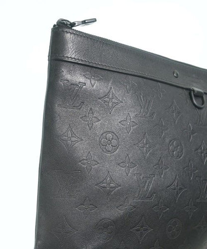 Louis Vuitton Monogram Shadow Pochette Discovery Clutch Black — view 6