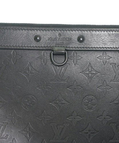 Louis Vuitton Monogram Shadow Pochette Discovery Clutch Black — view 5