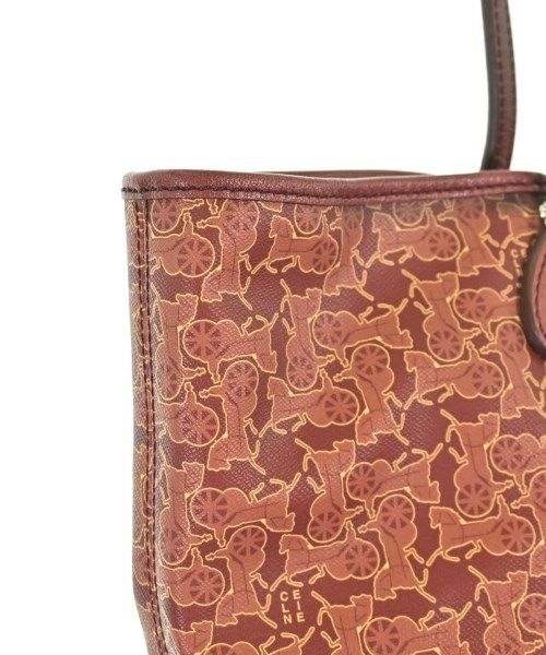 Celine Sulky Pattern Tote Bag Red — view 6