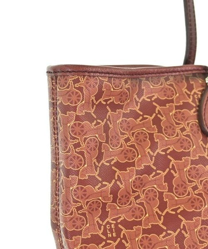 Celine Sulky Pattern Tote Bag Red — view 6