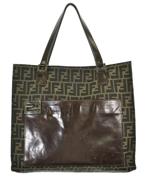 Fendi Zucca Pattern Tote Bag Brown