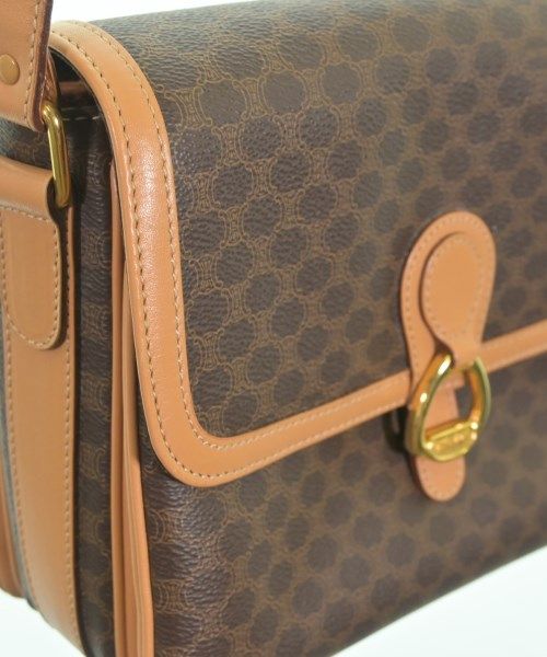 Celine Macadam Pattern Shoulder Bag Brown — view 7