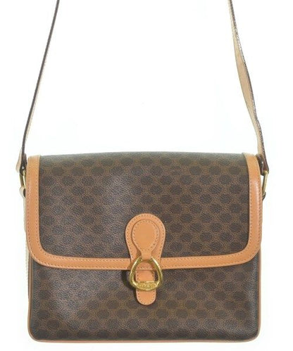 Celine Macadam Pattern Shoulder Bag Brown