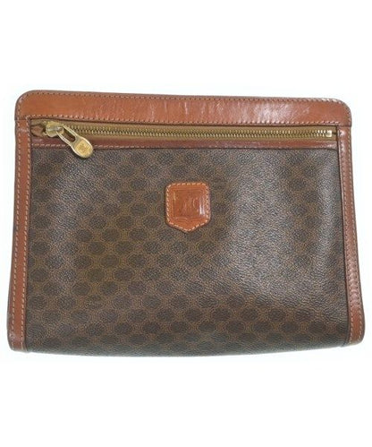Celine Macadam Pattern Clutch Bag Brown