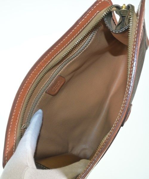 Celine Macadam Pattern Clutch Bag Brown — view 3