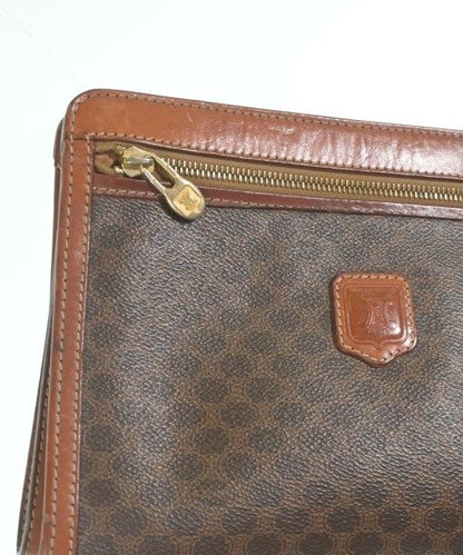 Celine Macadam Pattern Clutch Bag Brown — view 6
