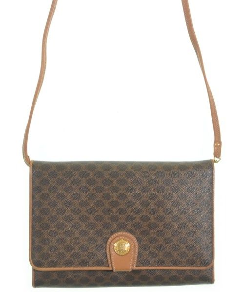 Celine Macadam Pattern Shoulder Bag Brown