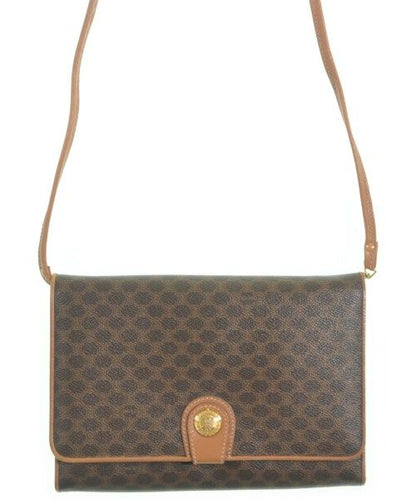 Celine Macadam Pattern Shoulder Bag Brown