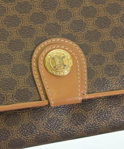 Celine Macadam Pattern Shoulder Bag Brown — view 7
