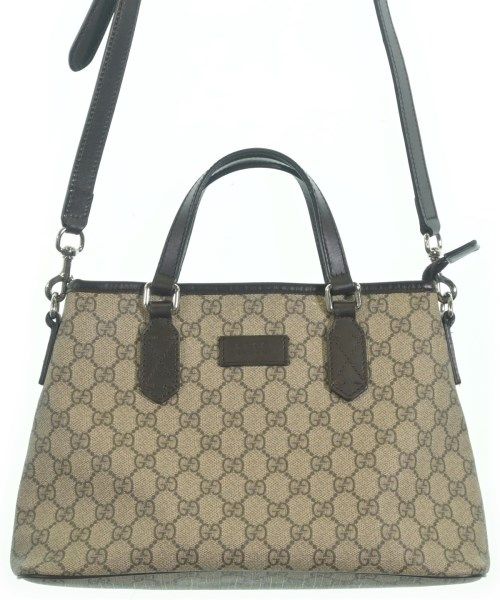 Gucci GG Supreme 2-Way Handbag Brown