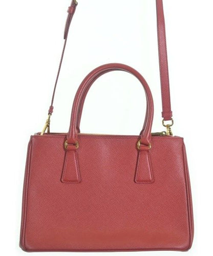 Prada Saffiano Galleria 2-Way Handbag Red — view 2