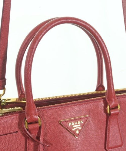 Prada Saffiano Galleria 2-Way Handbag Red — view 6
