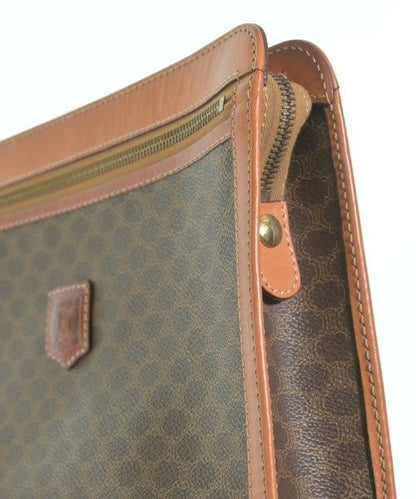 Celine Macadam Pattern Clutch Bag Brown — view 8