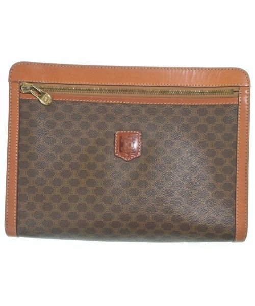 Celine Macadam Pattern Clutch Bag Brown