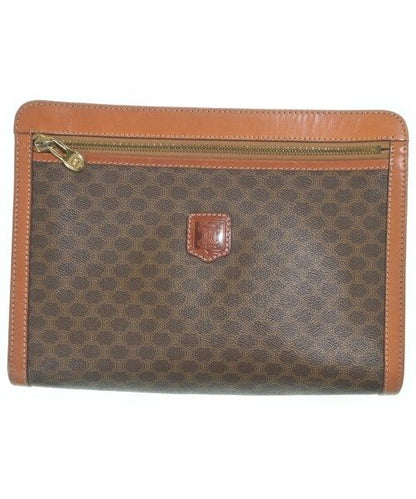 Celine Macadam Pattern Clutch Bag Brown