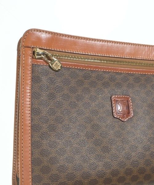 Celine Macadam Pattern Clutch Bag Brown — view 6