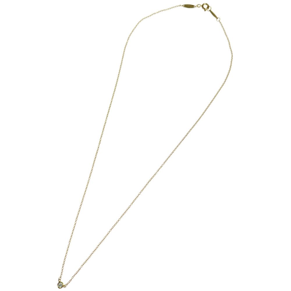 Tiffany & Co by the Yard Dby Diamond Bezel Pendant 18k Yellow Gold — view 5