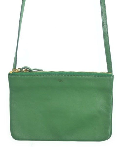 Celine Trio Small Leather Shoulder Bag Green