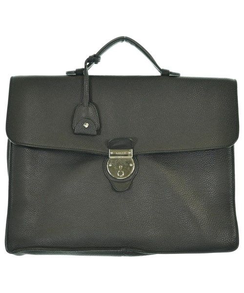 Gucci Leather Briefcase Business Bag Black